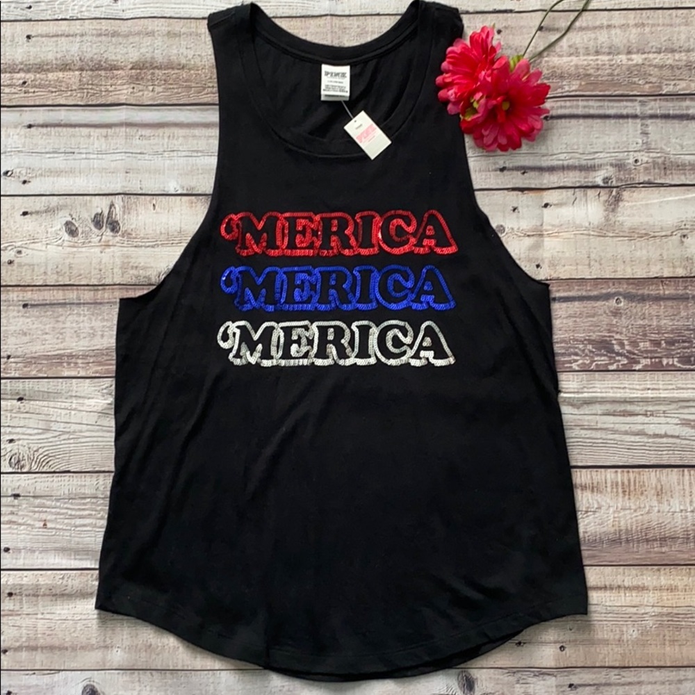 PINK Victoria’s Secret Black ‘Mercia’ Tank